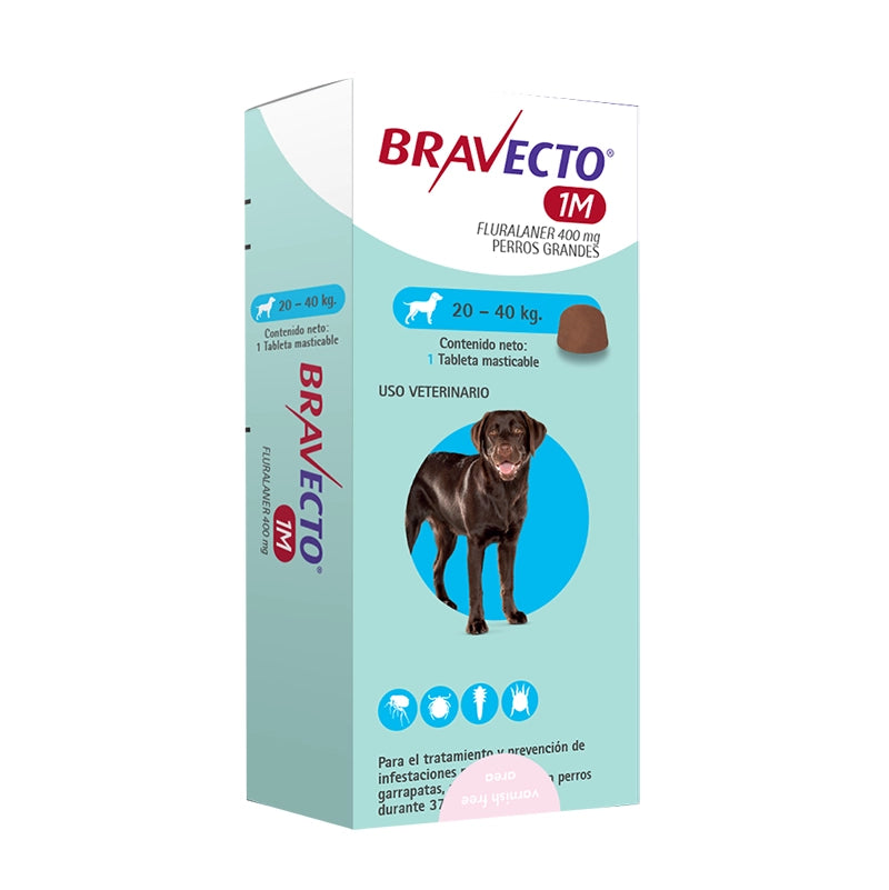 Bravecto Perros 1M 20 a 40 Kg