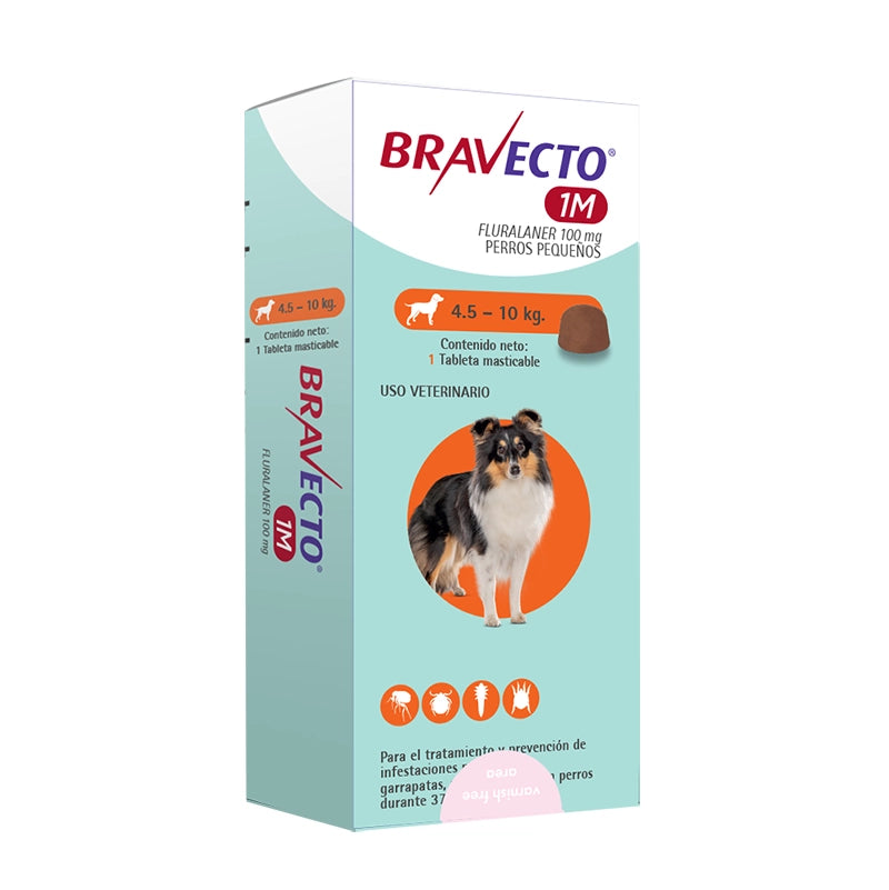 Bravecto Perros 1M 4.5 a 10 kg