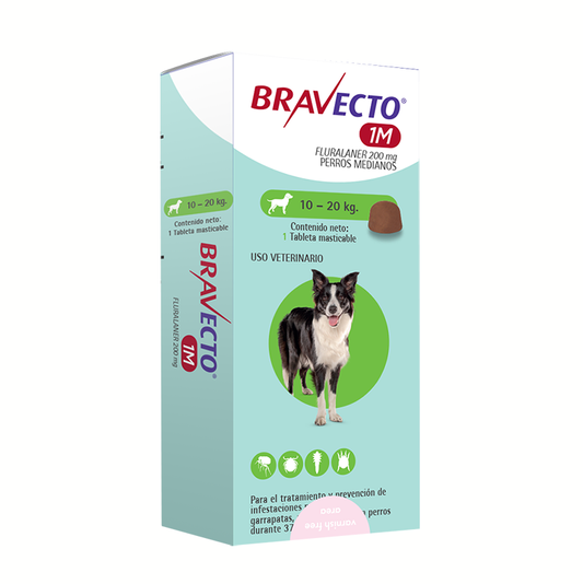 Bravecto para Perros 1M 10 a 20 Kg
